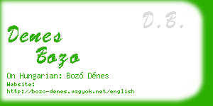 denes bozo business card