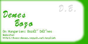 denes bozo business card